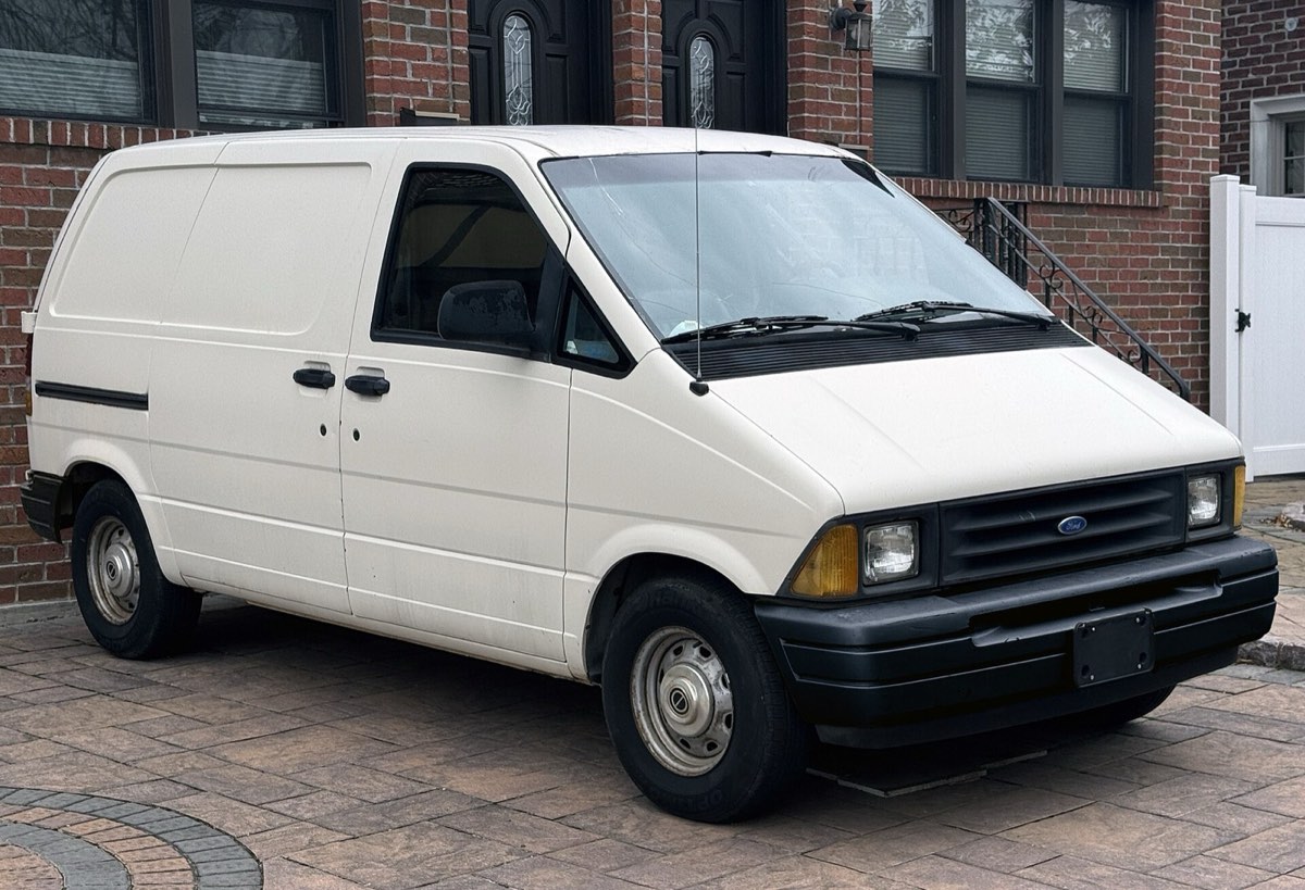 A cargo van like the ones used for pickups.